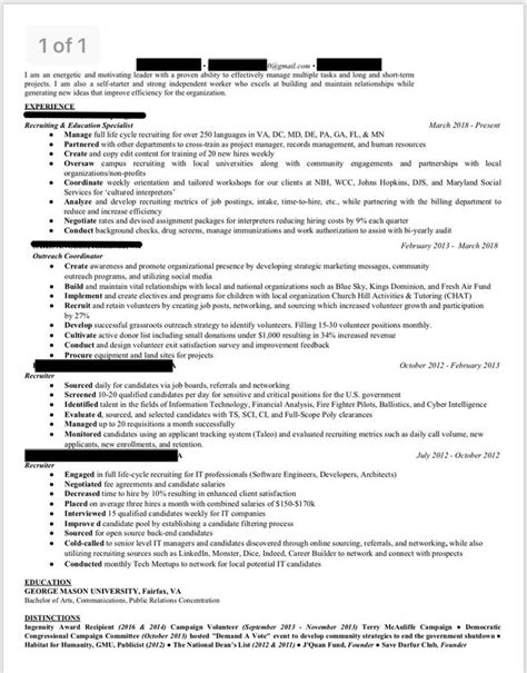 Please help me with my resume